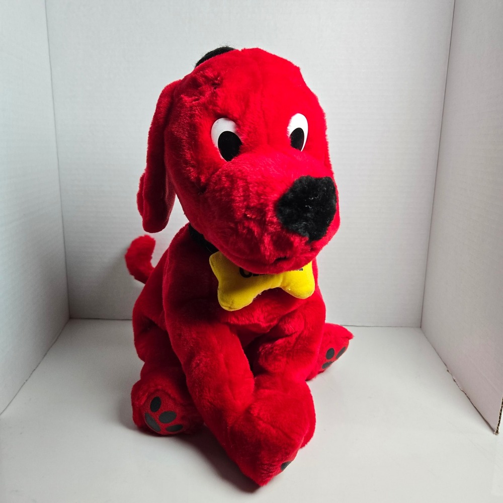 Vintage 2003 Kohls Cares Clifford Big Red Dog Yellow Bone Plush Stuffed Animal